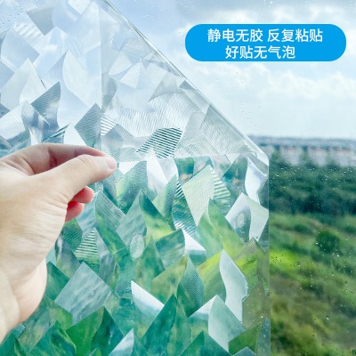 Autocollant pour verre cristal dépoli anti-voyeur PVC