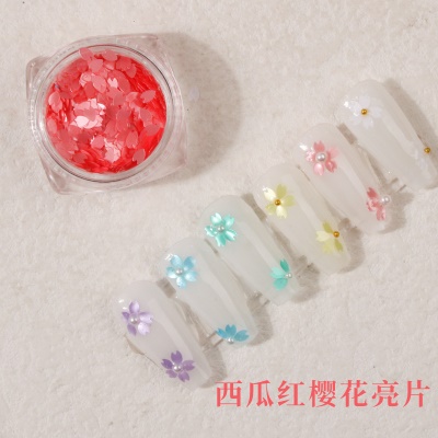 Accessoire de décoration pour manicure Pétales de fleur de cerisier ultra-minces