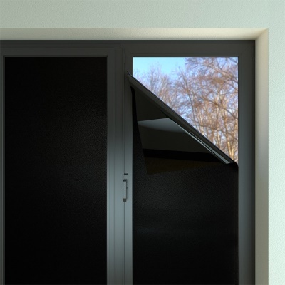 Autocollant pour verre Isolation statique PVC noir dépoli