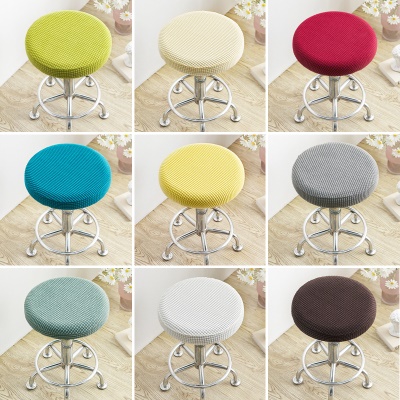 Housse de chaise recouverte de fibre de polyester chaise ronde à carreaux