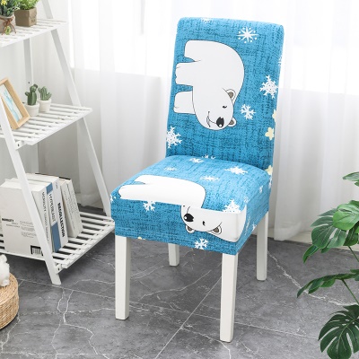 Housse de chaise en fibre de polyester imprimée semi-enveloppée