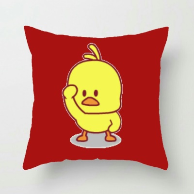 Taie d'oreiller en lin de canard jaune
