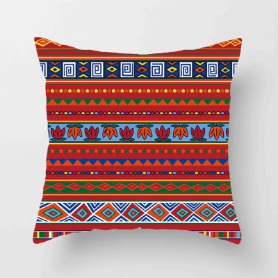Housse de coussin imprimée imprimée en lin