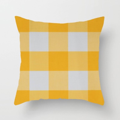 Housse de coussin imprimé double face pour taie d'oreiller à carreaux