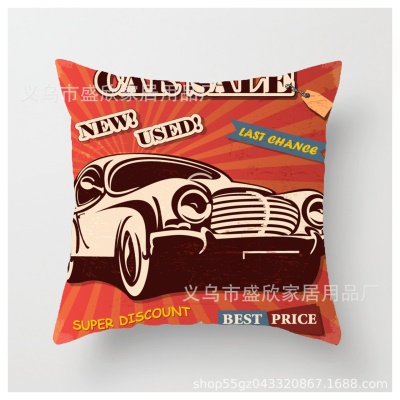 Housse de coussin  en lin pour oreiller de voiture classique