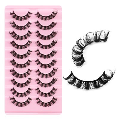 Faux cils volumineux à grande courbure 10 paires