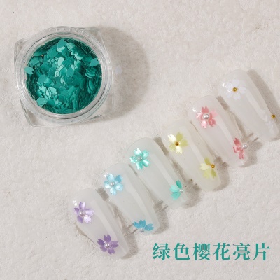Accessoire de décoration pour manicure Pétales de fleur de cerisier ultra-minces