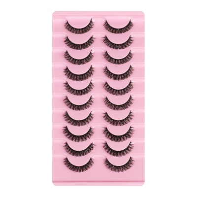 Faux cils volumineux à grande courbure 10 paires