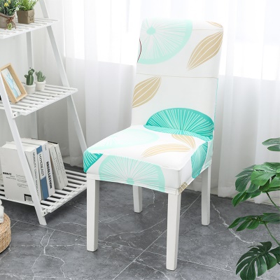 Housse de chaise en fibre de polyester imprimée semi-enveloppée