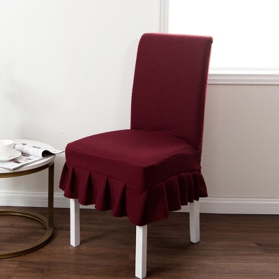 Housse de chaise avec jupe mélangée