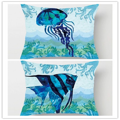 Housse de coussin Taie d'oreiller marine