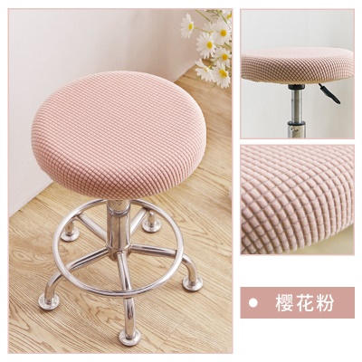Housse de chaise recouverte de fibre de polyester chaise ronde à carreaux