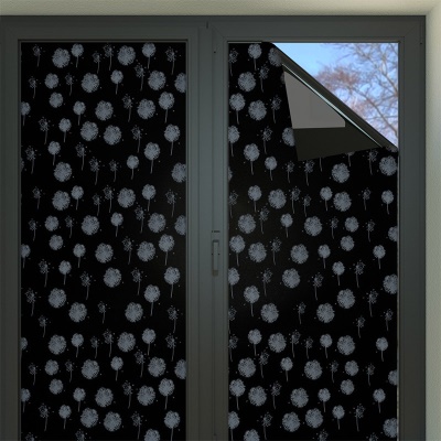 Autocollant pour verre Isolation statique PVC noir dépoli