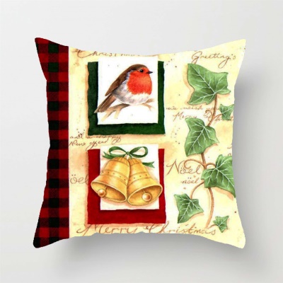 Housse de coussin de voiture pour oreiller d'oiseau de Noël