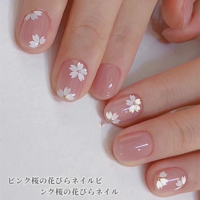 Accessoire de décoration pour manicure Pétales de fleur de cerisier ultra-minces