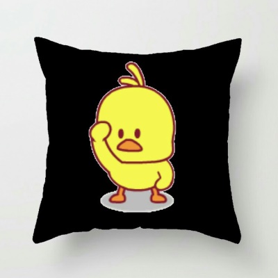Taie d'oreiller en lin de canard jaune
