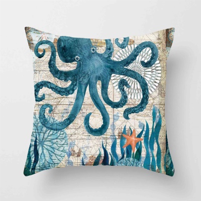 Housse de coussin Taie d'oreiller marine