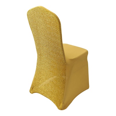 Housse de chaise en soie brillante patchwork polyester entièrement enveloppé