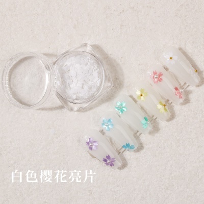 Accessoire de décoration pour manicure Pétales de fleur de cerisier ultra-minces