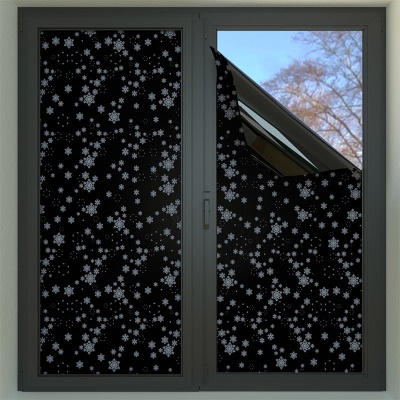 Autocollant pour verre Isolation statique PVC noir dépoli
