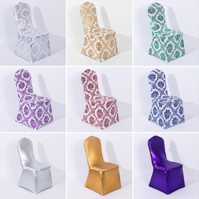 Housse de chaise avec imprimé bronzé entièrement recouvert de fibre de polyester