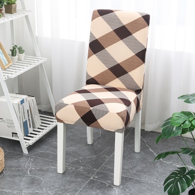 Housse de chaise en fibre de polyester imprimée semi-enveloppée