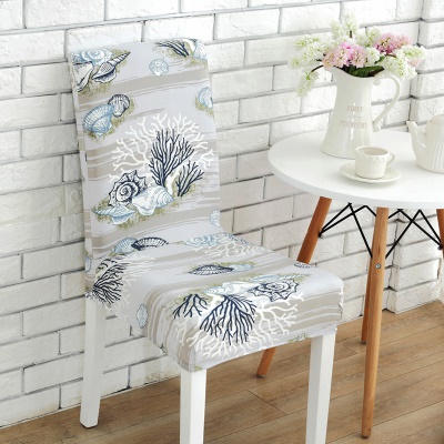 Housse de chaise en fibre de polyester imprimée semi-enveloppée