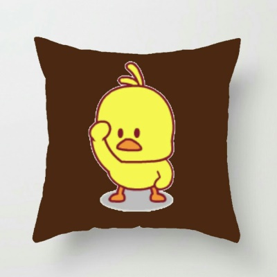 Taie d'oreiller en lin de canard jaune