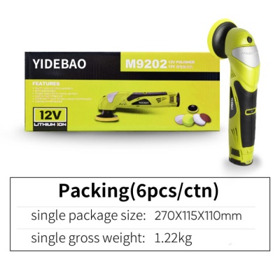 YIDEBAO  Machine de polissage rechargeable avec une vitesse réglable avec une batterie et un chargeur