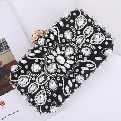 Sac de dîner en diamant Sac de soirée en broderie perlée
