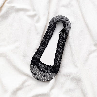 Chaussettes pour femmes dentelle bouche peu profonde Silicone invisible antidérapant
