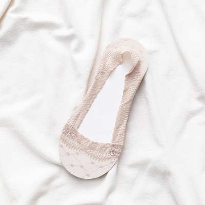 Chaussettes pour femmes dentelle bouche peu profonde Silicone invisible antidérapant