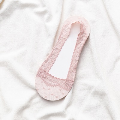 Chaussettes pour femmes dentelle bouche peu profonde Silicone invisible antidérapant