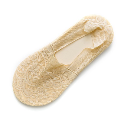 Chaussettes femmes dentelle nylon tissu antidérapant