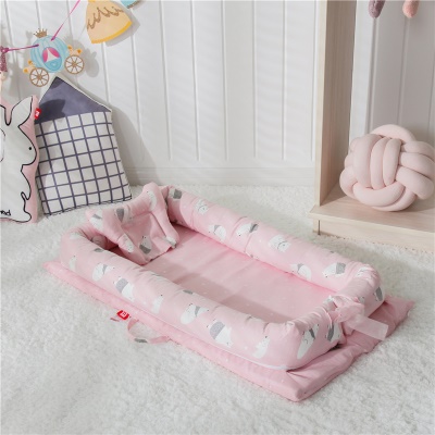 Lit bébé double fil de coton pliable sans courtepointe