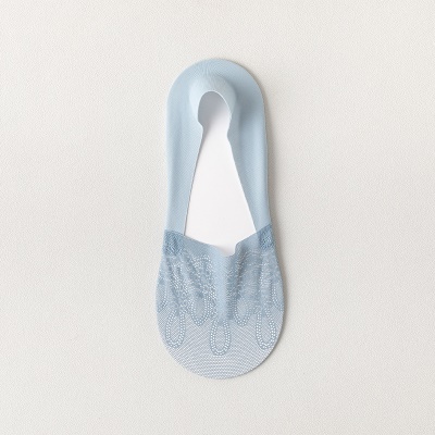 Chaussettes femmes respirantes maille glace soie légère antidérapante anti-talon