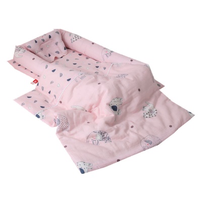 Lit bébé double fil coton avec couette éponge noyau coussin