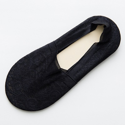 Chaussettes femmes dentelle silicone tissu de nylon antidérapant