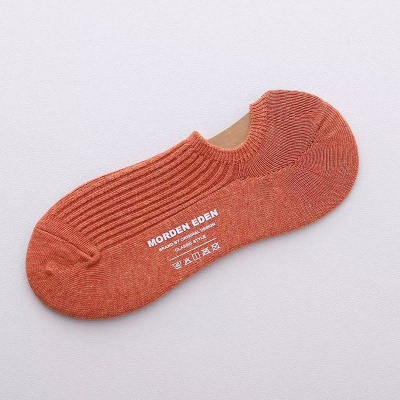 Chaussettes femmes bouche claire Invisible Chaussettes en coton couleur unie