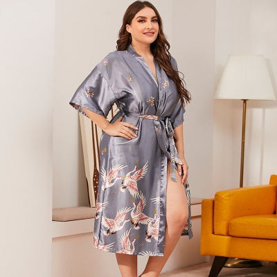 Pyjama femme Simulation sangle imprimée en soie