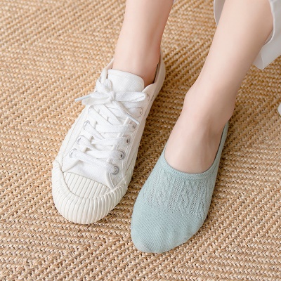 Chaussettes femmes  respirant bas à bouche légère chaussettes en coton