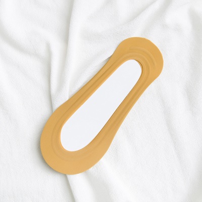 Chaussettes pour femmes couleur brillante soie glacée fond de coton bouche peu profonde Silicone antidérapant