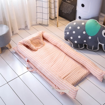 Lit bébé coton lavable rayures amovibles