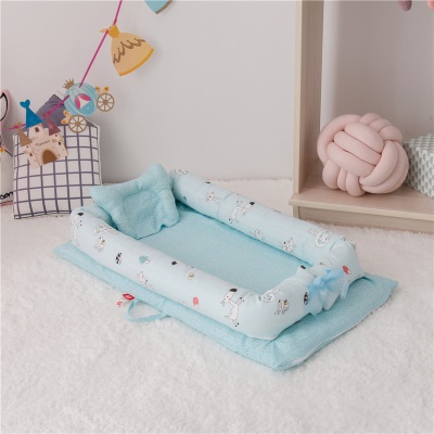 Lit bébé double fil de coton pliable sans courtepointe