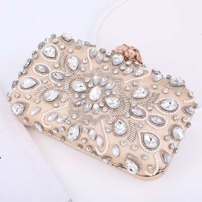 Sac de dîner en diamant Sac de soirée en broderie perlée
