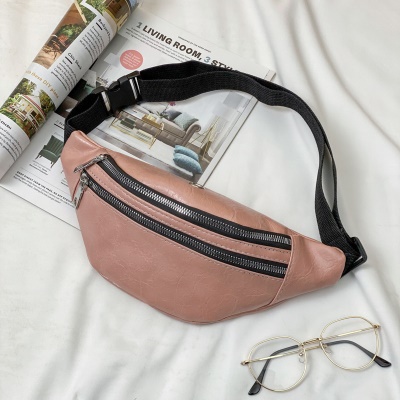 Sac banane PU sac poitrine pour homme