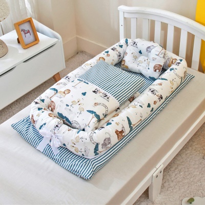 Lit bébé avec couette pliable portable et amovible