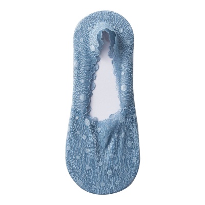 Chaussettes femme en dentelle bouche peu profonde fond de coton