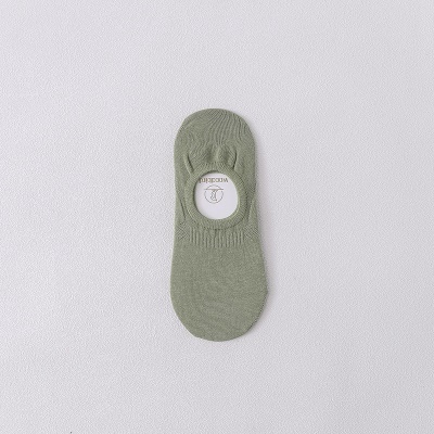 Chaussettes femmes bouche peu profonde Coton invisible antidérapant