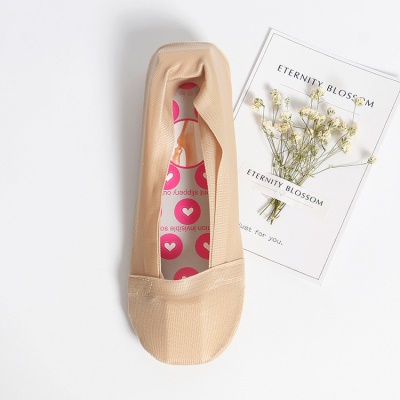 Chaussettes femmes silicone antidérapant plat serrure tissu en nylon